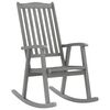 vidaXL Rocking Chair with Cushions Grey Solid Acacia Wood