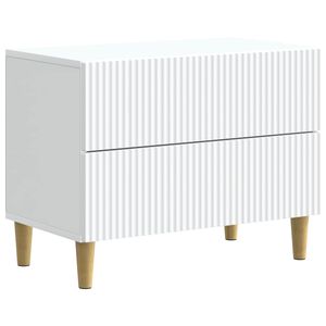 vidaXL Bedside Cabinet White 62 x 34.5 x 48 cm Engineered Wood