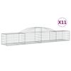 vidaXL Arched Gabion Baskets 11 pcs 300x50x40/60 cm Galvanised Iron