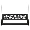 vidaXL Garden Swing Bench 125 cm Steel and Plastic Black