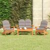 vidaXL 4 Piece Adirondack Garden Lounge Set Solid Wood Acacia