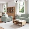 vidaXL 3 Piece Sofa Set with Cushions Light Grey Velvet