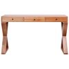 vidaXL Computer Desk Natural 115x47x77 cm Solid Mahogany Wood