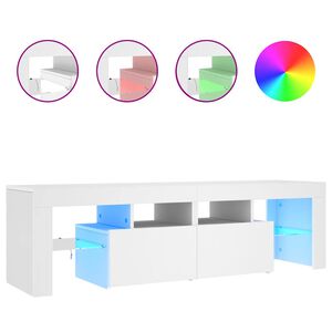 vidaXL TV Cabinet | White | Engineered wood | Medium | Storage | TV Cabinet