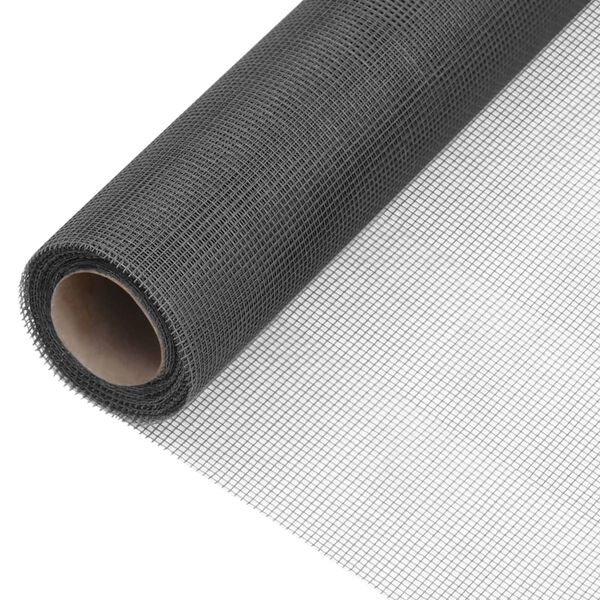 vidaXL Mesh Screen Fiberglass 80x1000 cm Black
