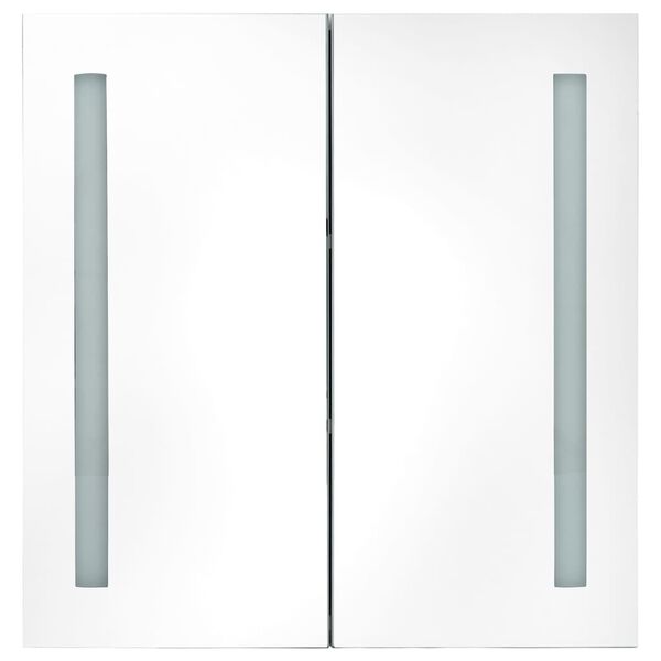 vidaXL LED Bathroom Mirror Cabinet Shining White 62x14x60 cm