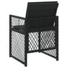 vidaXL Garden Chairs with Cushions 4 pcs Black Poly Rattan