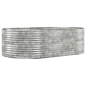 vidaXL Garden Raised Bed Silver 212x140x68 cm Galvanised Steel