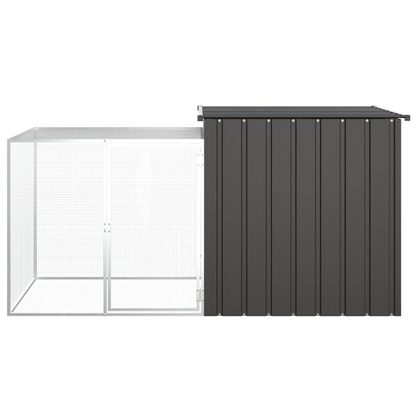 vidaXL Chicken Cage Anthracite 200x91x100 cm Galvanised Steel