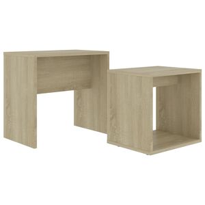 vidaXL Coffee Table Set Sonoma Oak 48x30x45 cm Engineered Wood