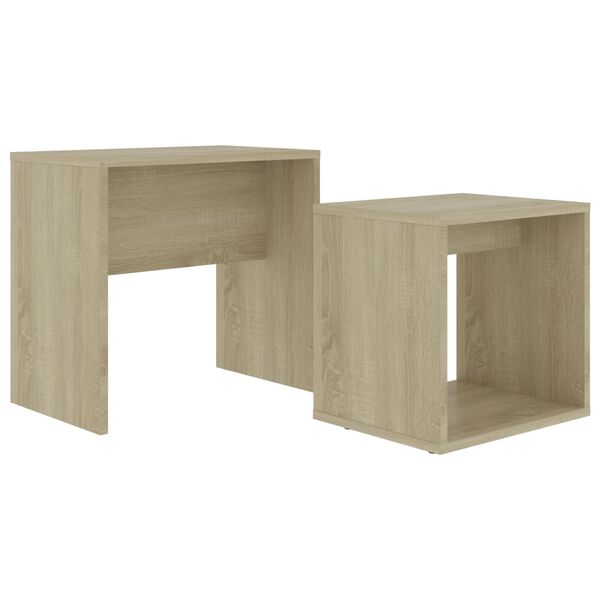 vidaXL Coffee Table Set Sonoma Oak 48x30x45 cm Engineered Wood