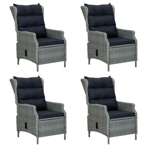 vidaXL 5 Piece Garden Dining Set Light Grey