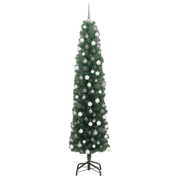 vidaXL Artificial Christmas Tree with 300 LEDs with Stand Green 180 cm