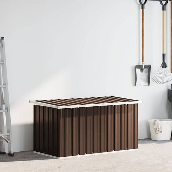 vidaXL Garden Storage Box Brown 129x67x65 cm