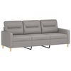 vidaXL 3-Seater Sofa Light Grey 180 cm Fabric