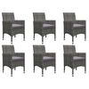vidaXL 9 Piece Garden Dining Set Grey