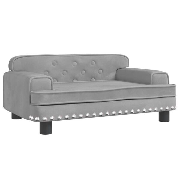 vidaXL Kids Sofa Light Grey 70x45x30 cm Velvet