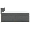 vidaXL Box Spring Bed with Mattress Dark Grey Double Fabric