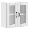 vidaXL Kitchen Wall Cabinet with Glass Door "Lucca" White Engineered Wood