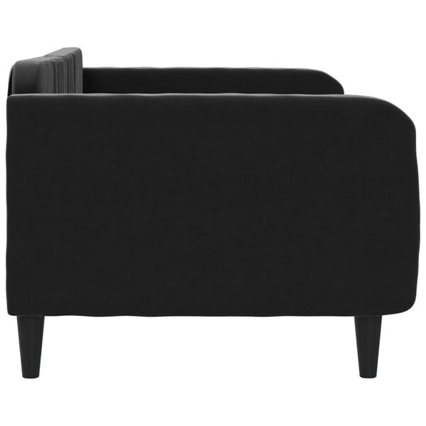 vidaXL Day Bed without Mattress Black 90x190 cm Velvet