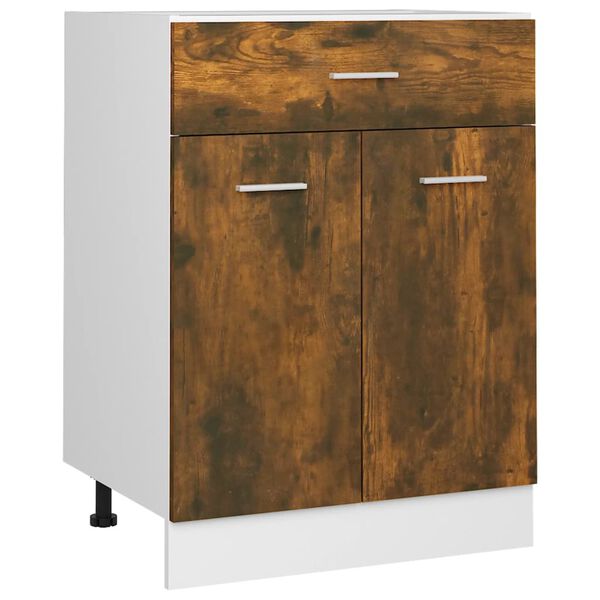 vidaXL Drawer Bottom Cabinet Lyon Smoked Oak 60x46x81.5 cm Engineered Wood