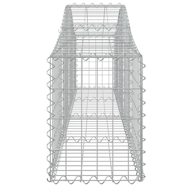 vidaXL Arched Gabion Basket 200x30x40/60 cm Galvanised Iron