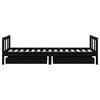 vidaXL Kids Bed Frame with Drawers Black 90x190 cm Solid Wood Pine