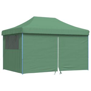 vidaXL Foldable Party Tent Pop-Up with 4 Sidewalls Green