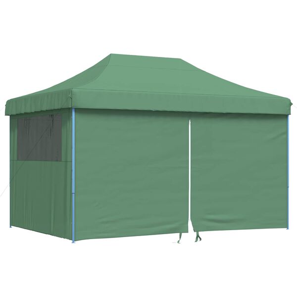 vidaXL Foldable Party Tent Pop-Up with 4 Sidewalls Green