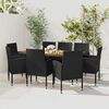 vidaXL 9 Piece Outdoor Dining Set Poly Rattan Black