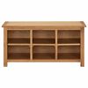 vidaXL Shoe Rack 90x37x45 cm Solid Oak Wood