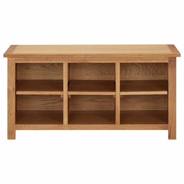 vidaXL Shoe Rack 90x37x45 cm Solid Oak Wood