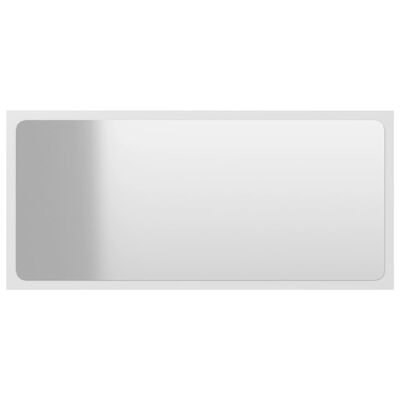 vidaXL Bathroom Mirror White 80x1.5x37 cm Engineered Wood