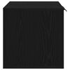 vidaXL Cat Litter Box Enclosure Black Oak 60x40x40 cm Engineered Wood