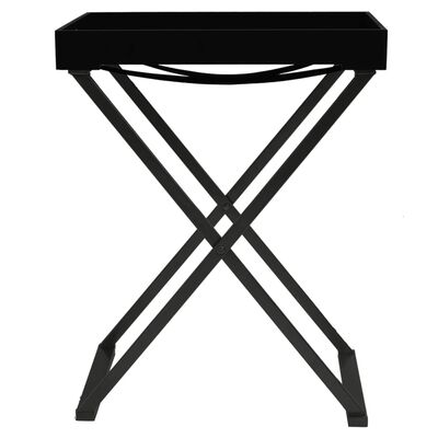 vidaXL Folding Table Black 48x34x61 cm MDF