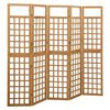 vidaXL 5-Panel Room Divider/Trellis Solid Fir Wood 201,5x180 cm
