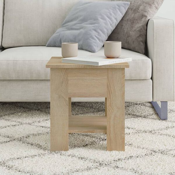 vidaXL Coffee Table Sonoma Oak 40x40x42 cm Engineered Wood