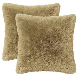 vidaXL Cushion with Pillow HEERLEN 2 pcs Light Grey PV Fleece