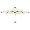 vidaXL Wall-Mounted Garden Parasol with Metal Pole 300 cm Sand