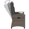 vidaXL Garden Bench with Pillow Grey and Dark Grey 105 x 60 x 112 cm