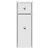 vidaXL Narrow Bathroom Cupboard with Wheels White Engineered Wood