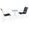 vidaXL 3 Piece Bistro Set Steel Black