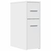 vidaXL Narrow Bathroom Cupboard with Wheels White Engineered Wood