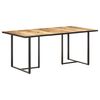vidaXL Dining Table | Natural Mango Wood | Solid mango wood, powder-coated iron