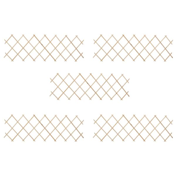 vidaXL Trellis Fences 5 pcs Firwood 180x60 cm