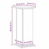 vidaXL Plant Stand Black Oak 33 x 33 x 80 cm Engineered wood