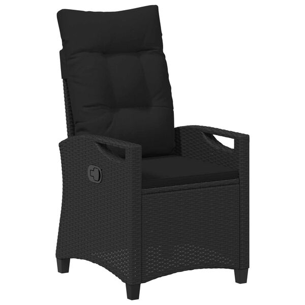 vidaXL Reclining Garden Chairs Black 56 x 60 x 112 cm