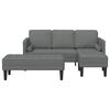 vidaXL Sofa Set with Cushion 2 pcs Dark Grey Polyester