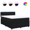 vidaXL Box Spring Bed with Mattress Black Double Velvet