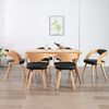 vidaXL Dining Chairs 6 pcs Black Bent Wood and Faux Leather